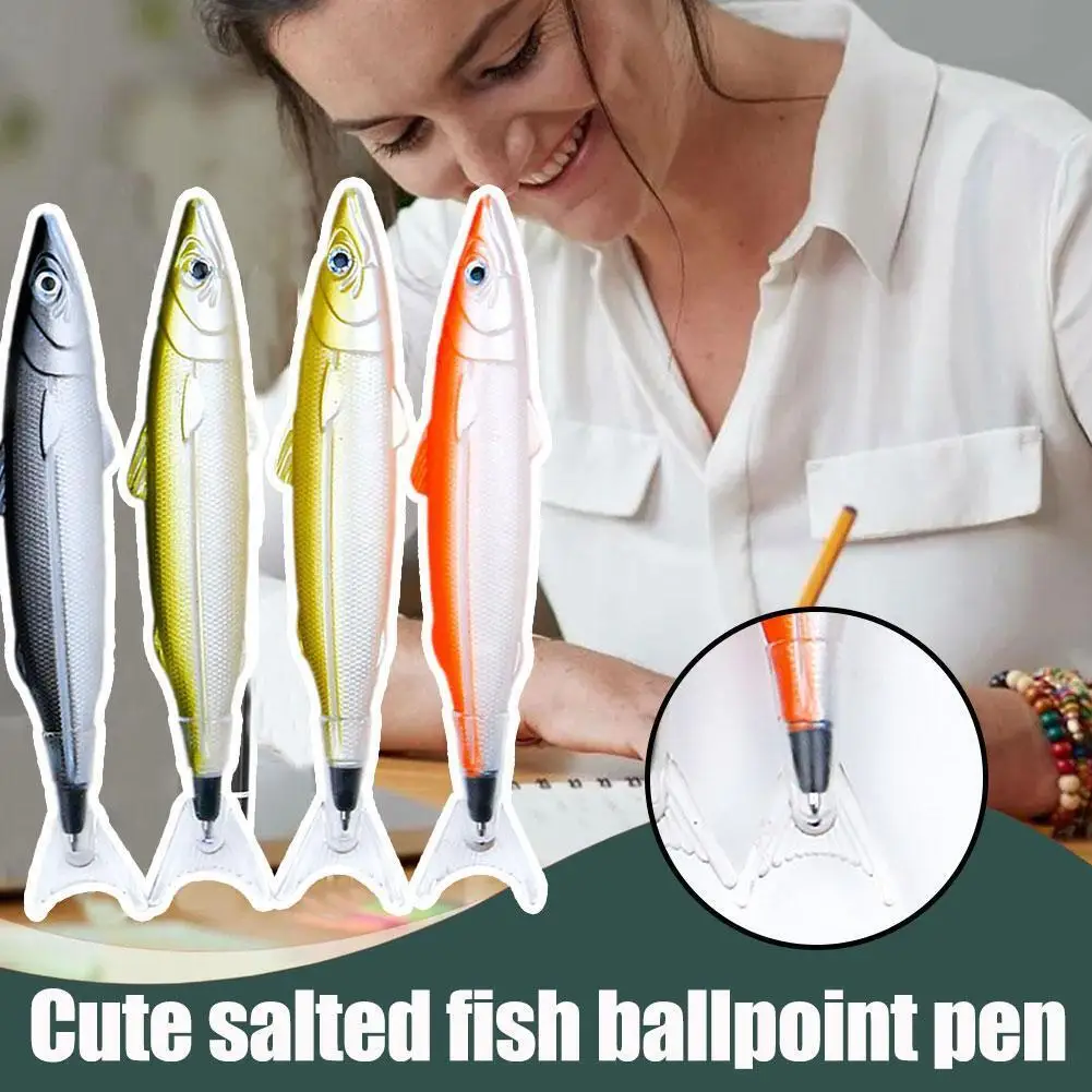 Creative Funny Simulation Ocean Fish Ballpoint Pen 0.5mm Ink Pen Cute Gift Promotion Ballpoint Pen Color Random Wholesale