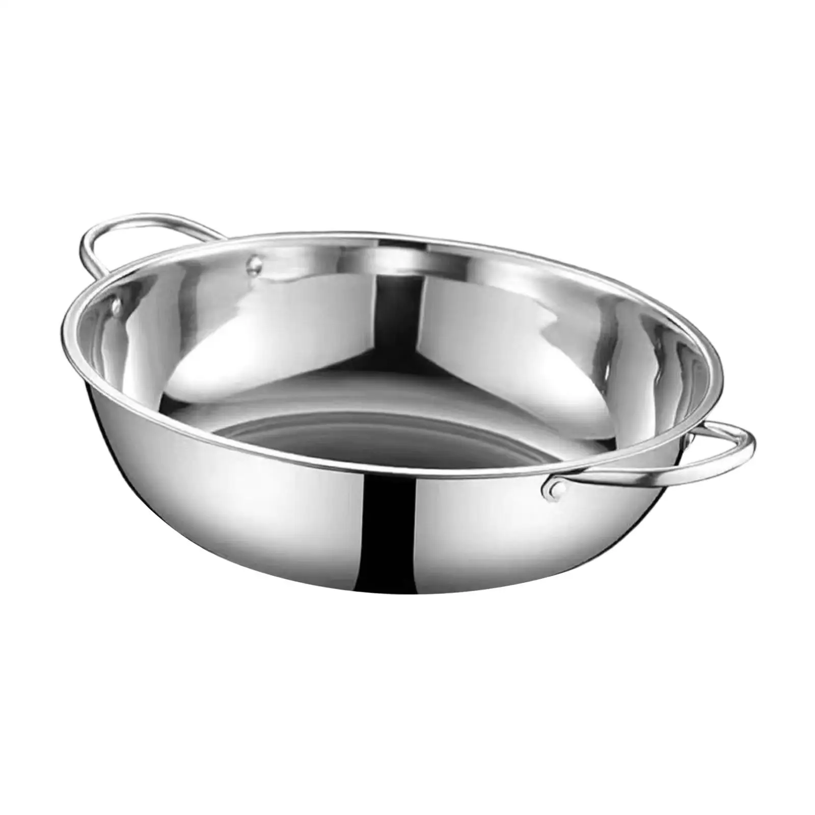 Stainless Steel Hot Pot for Induction Cooker Shabu Shabu Pot Stockpot for Home Barbecue Festivals Family Gathering Restaurant