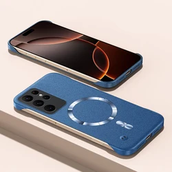 Magsafe Ultra - Thin Frameless Sandstone Magnetic Hard Case Cover - Galaxy Note10 5G (Blue)