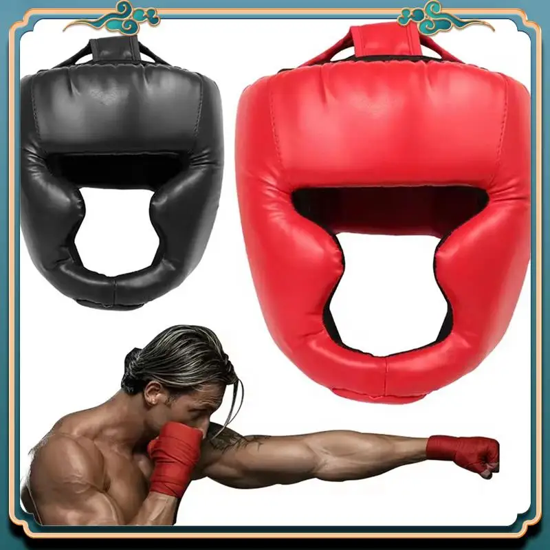 Latest Full Face Boxing Headgear Adjustable Head Guard Karate Muay Thai Training Protection Boxing Headgear
