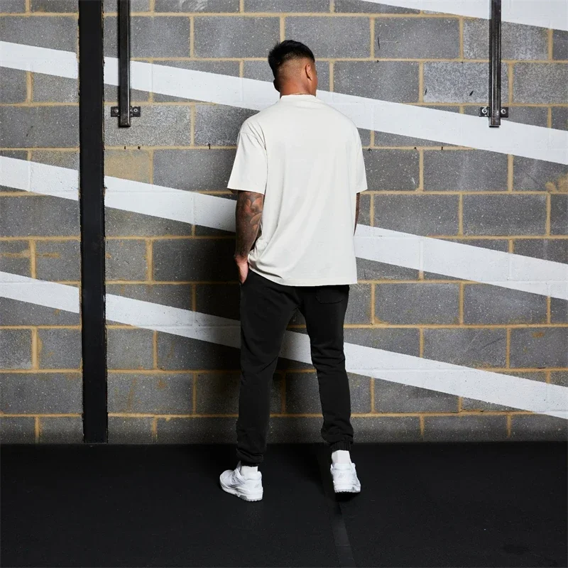 Description Picture 3 of itemMen's cotton sports pants, casual sports pants, fitness jogging, medium sports pants, printed, straight, FJGYM, running, trainin