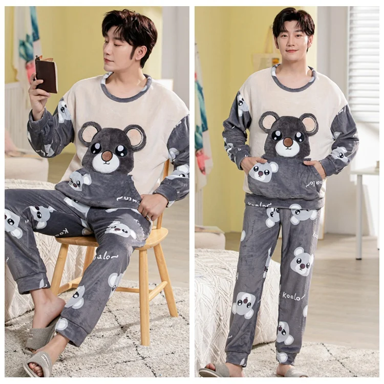 Ensembles de pyjama à manches longues pour hommes,2023 coton,vêtements