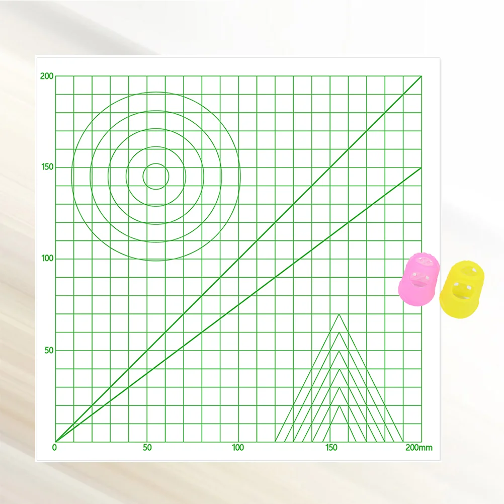 

3D Printing Pen Silicone Mat Design Mat with Basic Template Drawing Tools with 2pcs Silicone Finger Caps