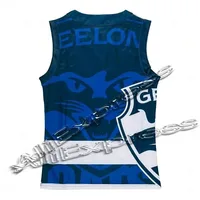 Geelong Cats Training Rugby Jersey Clothes Vest T Shirt Boys Men Tee Male Adult Uniform Teenager Children Adult Top Hot 2425 2