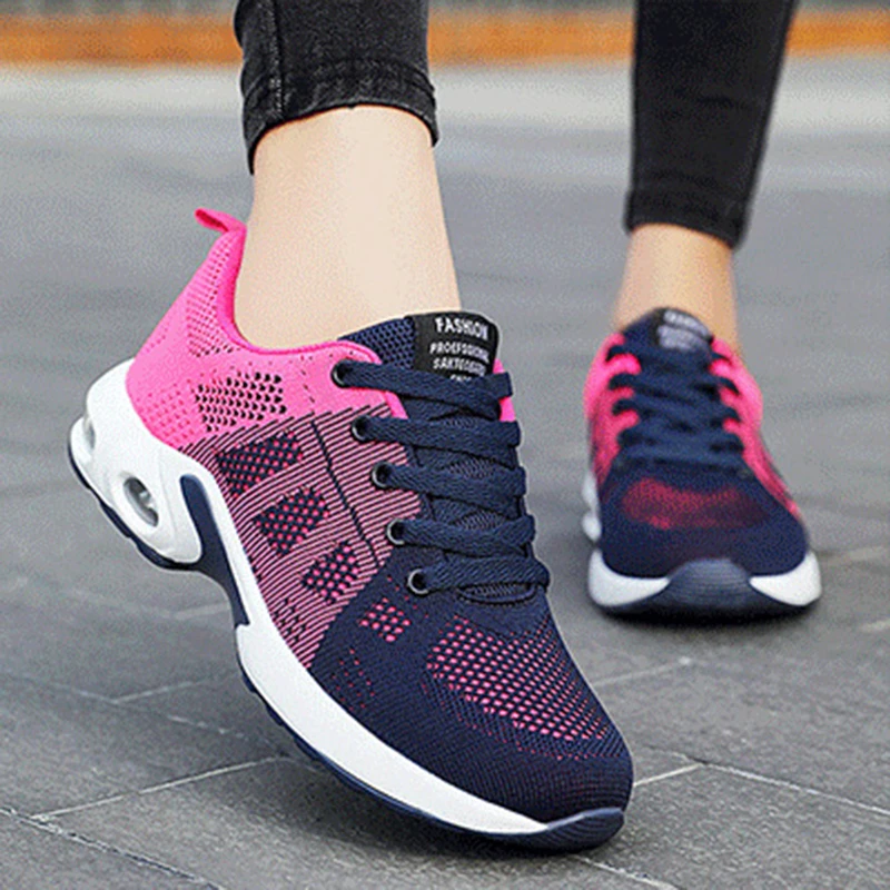 Fashion Sneakers Lace-up Shoes Women Outdoor Women's Sneakers Vulcanize Breathable Low Heels Sneakers Flat Shoes Woman Mujer 