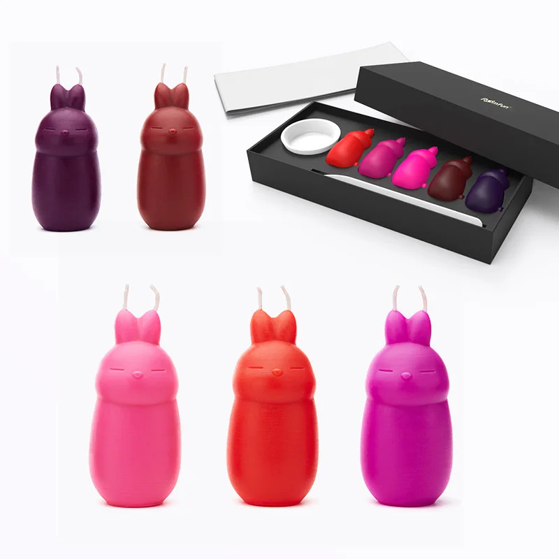 Rabbit flower flavor low temperature aromatherapy fun candle set adjustment aids SM fun low temperature candle new products