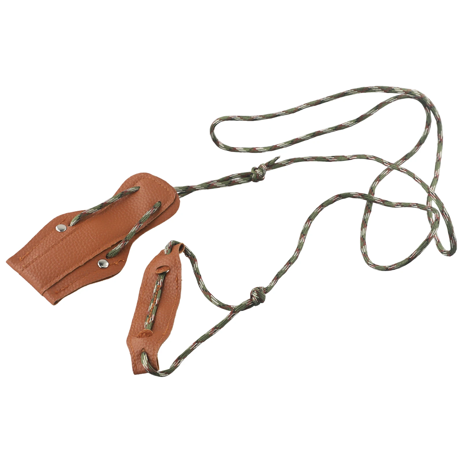 

Durable Archery Leather Bow Stringer Rope Install Tool Soft Nylon and Faux Cowhide Ensure Safe and Correct Bow Draw