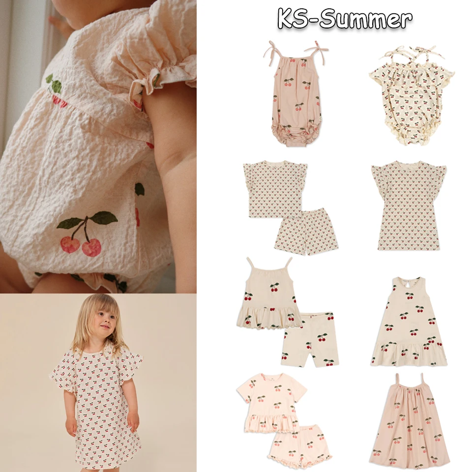 2024 KS Children Summer Clothes Set Mother Kids Outfits Baby Girl Suit Kids Top And Bottom Set For Toddlers Children Clothes