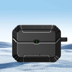 2 - in - 1 Shockproof Earphone Cover with Hook and Phone Holder - Airpods Pro 2 (Black)