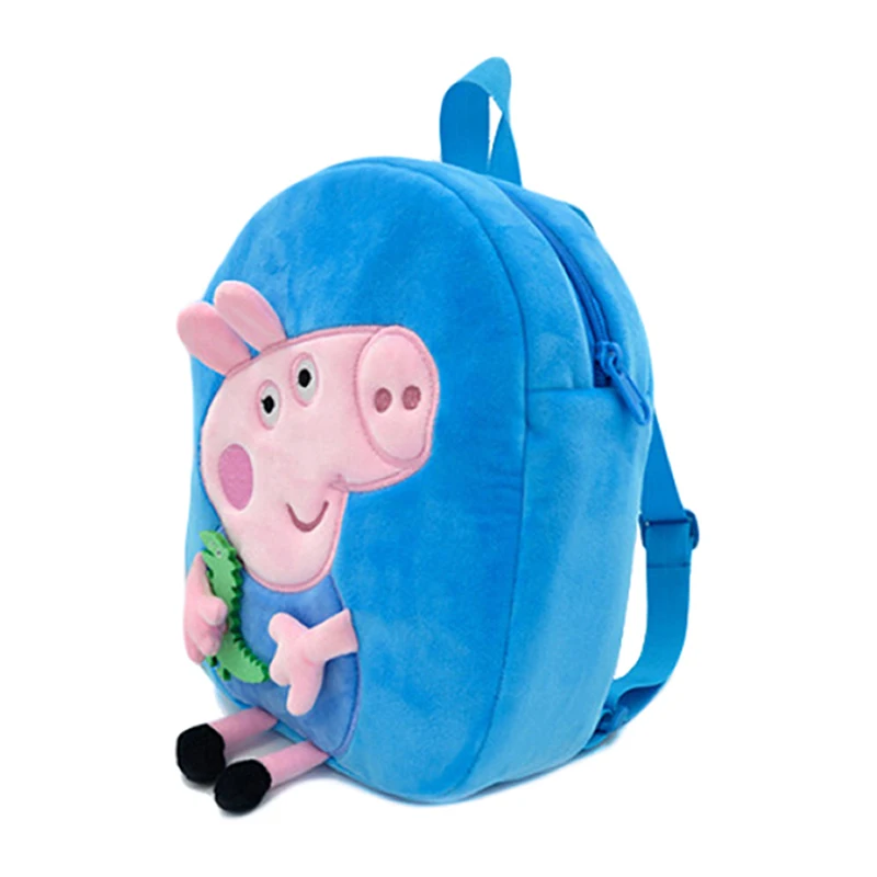 Peppa Pig Kids Plush Backpack George Kindergarten Knapsack Cartoon
