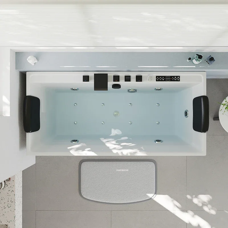 Acrylic Intelligent Constant Temperature Surfing Massage Bathtub Small Apartment Modern Household Bathtub Adult Jacuzzi X 4