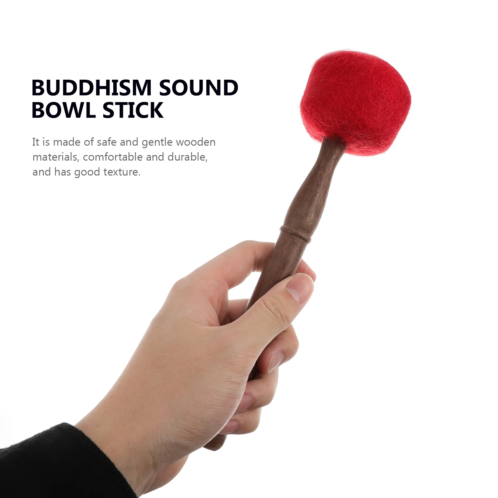 

Professional Buddha Sound Bowl Stick Wooden Useful Unique Buddha Sound Bowl Stick Practical Buddhism Chanting Tool Supplies