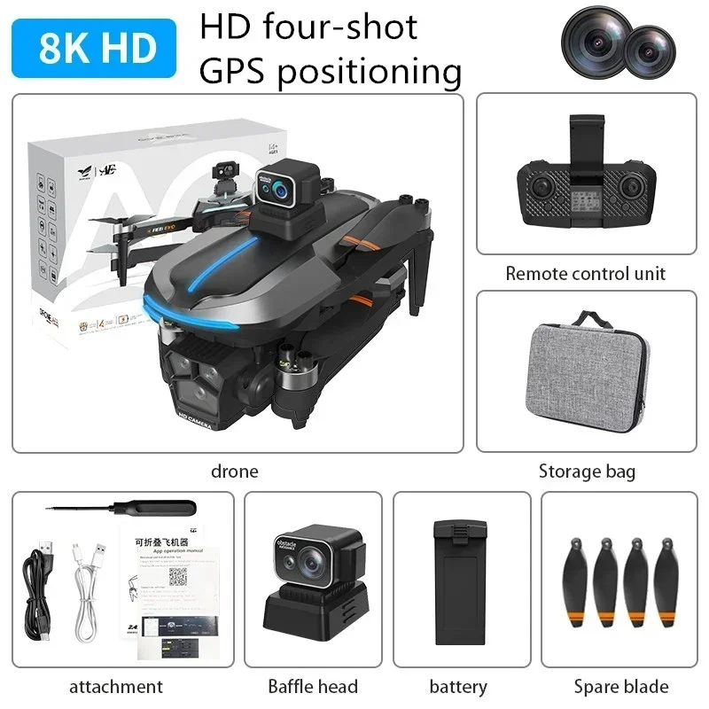 Dji AE8 EVO  5G  360   ֹ ȸ 8K HD  ī޶ GPS 귯ø  , 8000m
