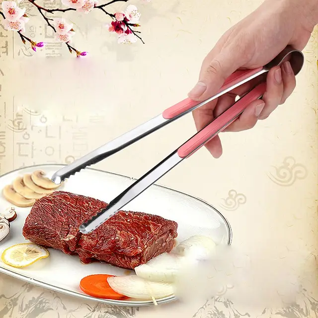 Étel Saláta Rozsdamentes Acél Konyhai Tartozékok Grill Klip Pirítós Bilincs Tong Bbq Steak Klipek - Image 6