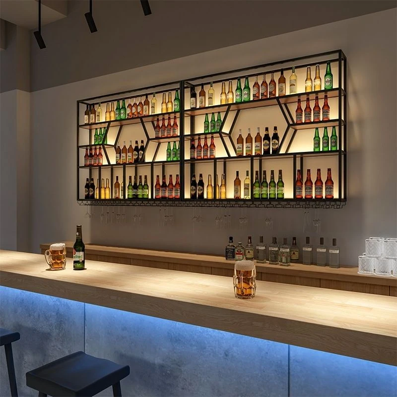High End Bar Cabinet Wine Rack Wall Wine Canteen Mobile Counter Liquor Living Room Glass Showcases For Collection Set Furniture