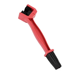 Motorcycle and Bicycle Chain Cleaning Brush - Outdoor Scrubber and Road Care Tool (Red)