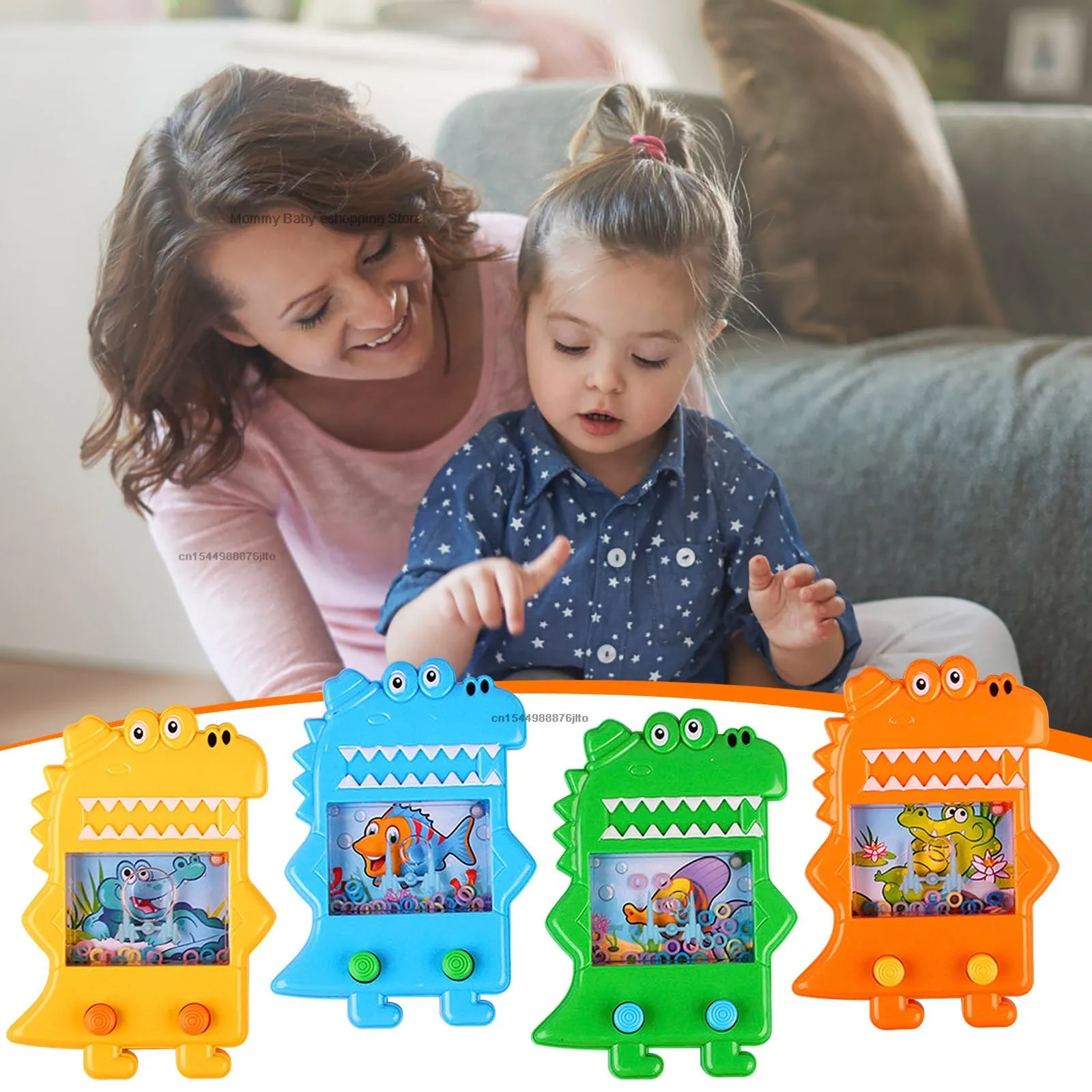 1Pc Classic Machine Children's Toy Parent-Child Interactive Children's Game Machine Hand-held Water Ring Throwing