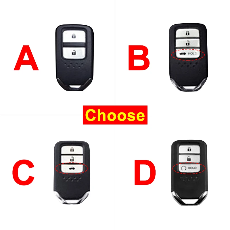 Key Case Cover Carbon Car Key Case Cover for Honda Civic CR-V HR-V Accord Jade Jazz City Pilot Crider Odyssey 2015-Keychain Bag key case key case cover