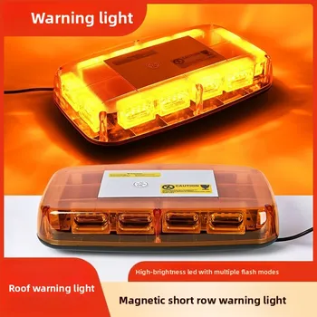 Luce di Emergenza per Auto con 48 LED, Luce Stroboscopica Magnetica da Tetto 12V-24V, Luce Lampeggiante, Luce da Tetto, Luce da Lavoro