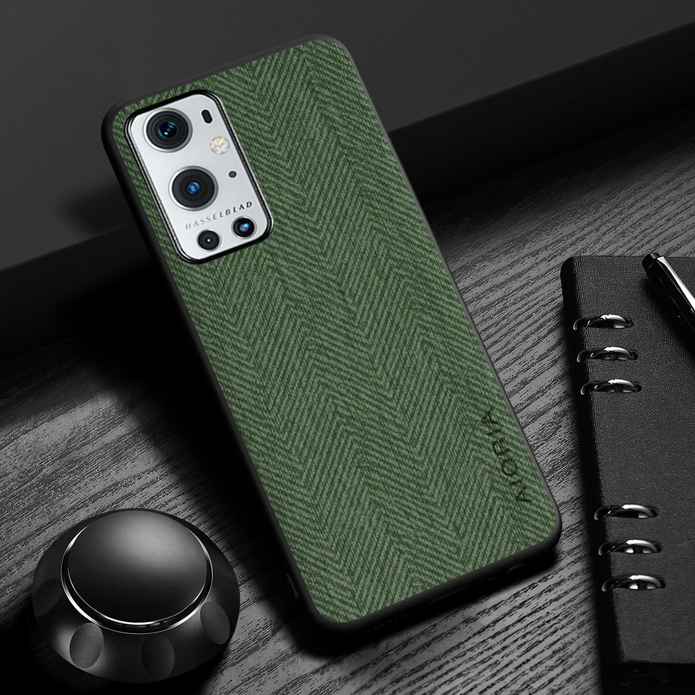 Sleek and Durable Leather Wood Grain Phone Case