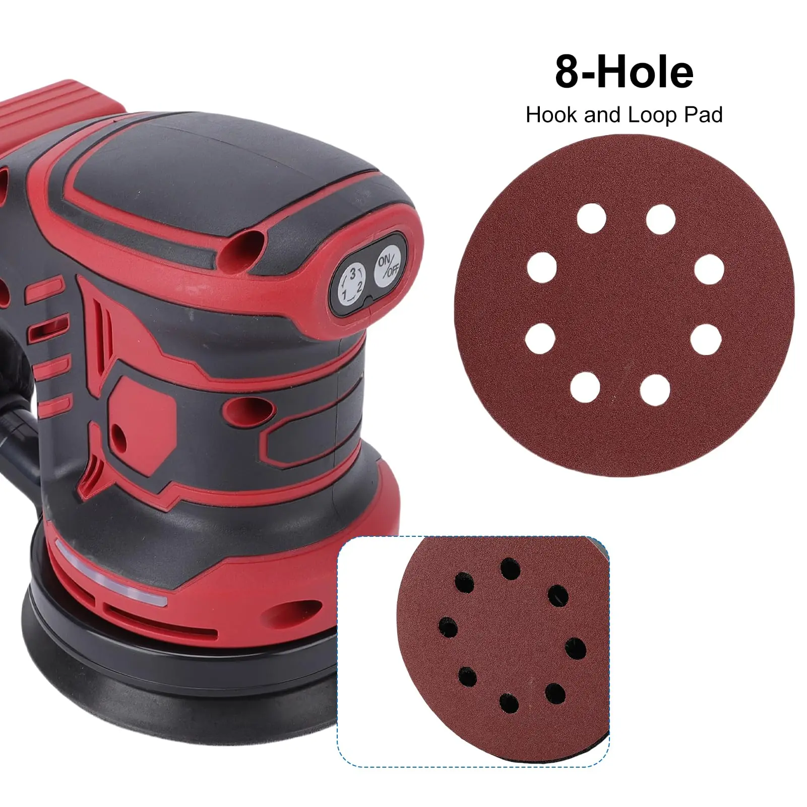 Brushless Electric Random Orbital Sander 3 Gears Polisher Grinder 125MM Woodwork