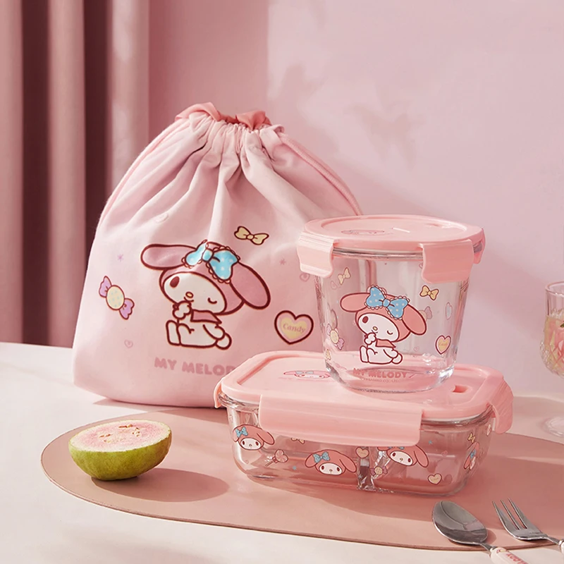 Anime Sanrio Hello Kitty Cinnamoroll Cartoon Bento Box Anime My Melody  Pompompurin Stainless Steel Portable Fresh Lunch Box - AliExpress