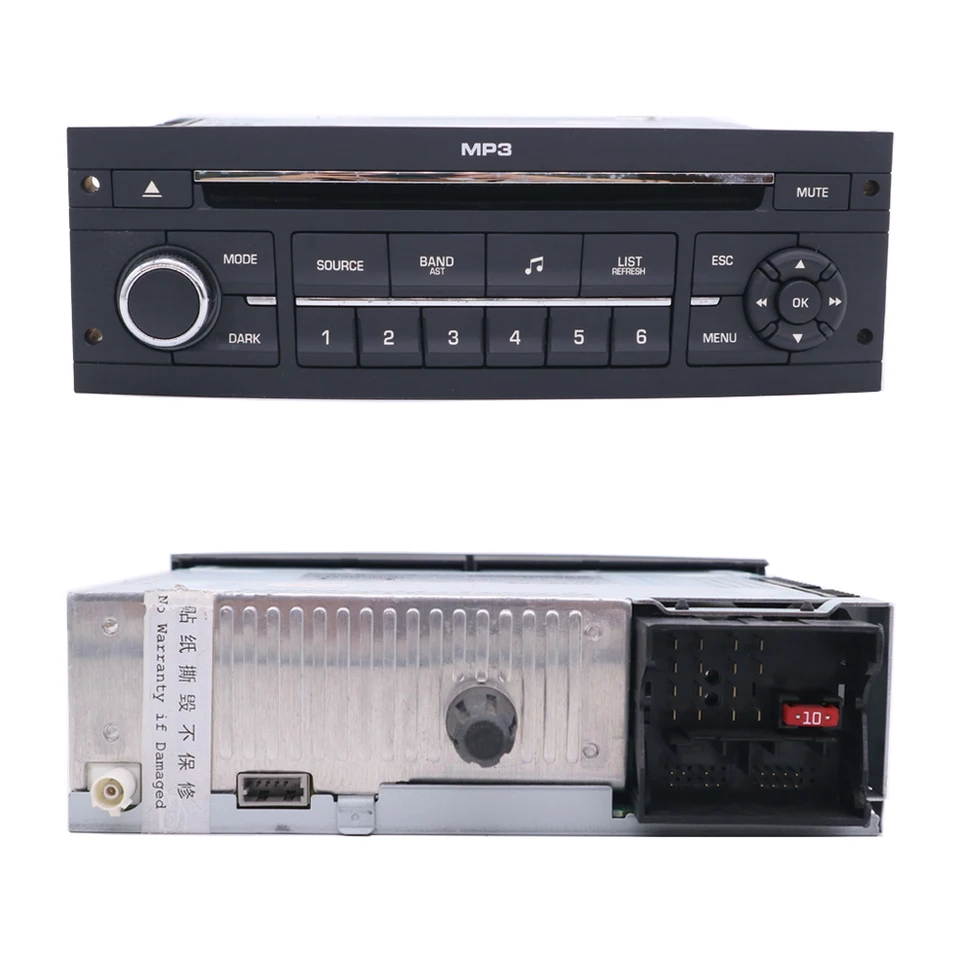 Autoradio avec Moniteur Rouge et Lecteur CD pour Voiture, Compatible  Bluetooth, AUX, USB, MP3, Cristaux, C3, C4, C5, KIT 207, 206, 307, 308,  807, COMPANY 45 - AliExpress