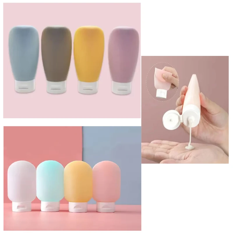 4-Pack Refillable Travel Lotion Squeeze Bottles – 60ml Portable Soft Containers