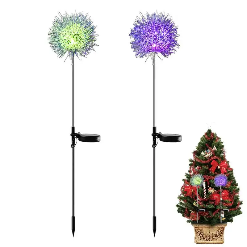

Solar Dandelion Garden Lights 2pcs Solar Garden Lights Outdoor Decorative Lights IP65 Waterproof Colorful Solar Lights Outdoor