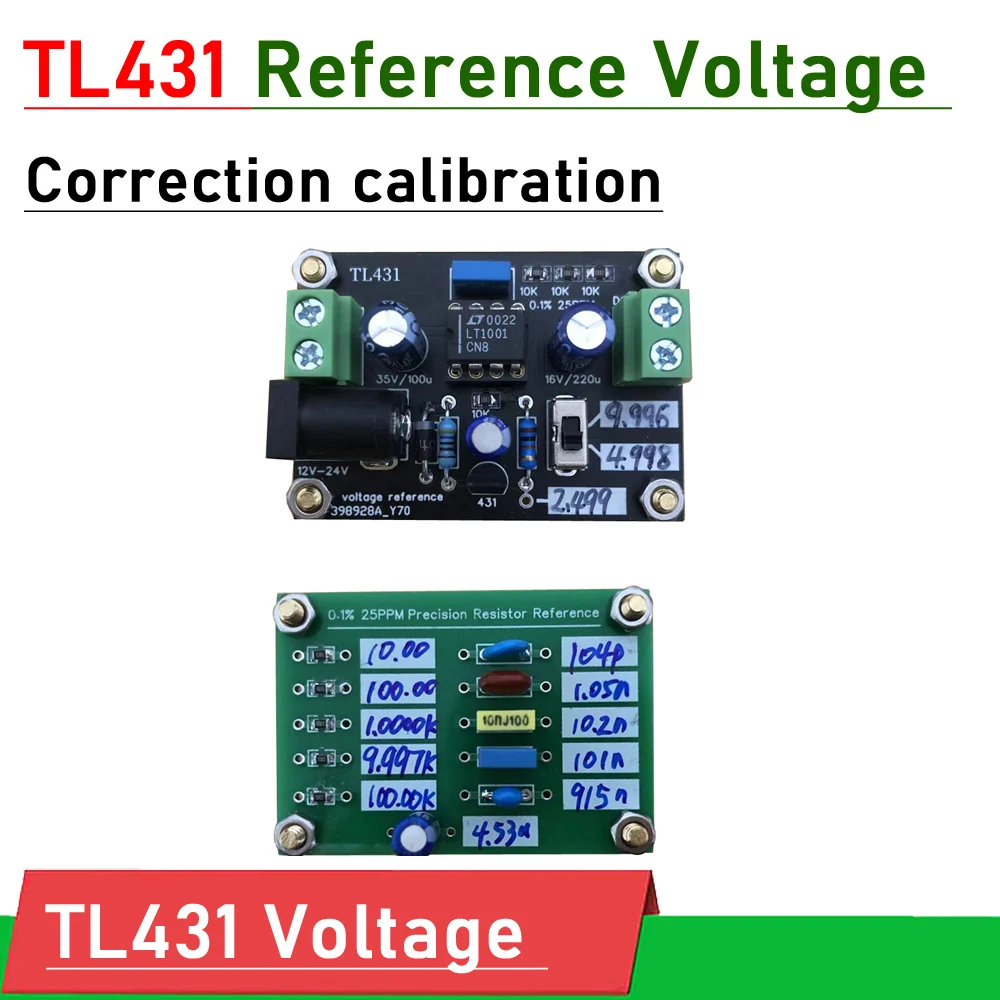 

DYKB TL431 Reference Voltage Source 10V Calibration Calibration resistor capacitor board FOR multimete Voltage filer