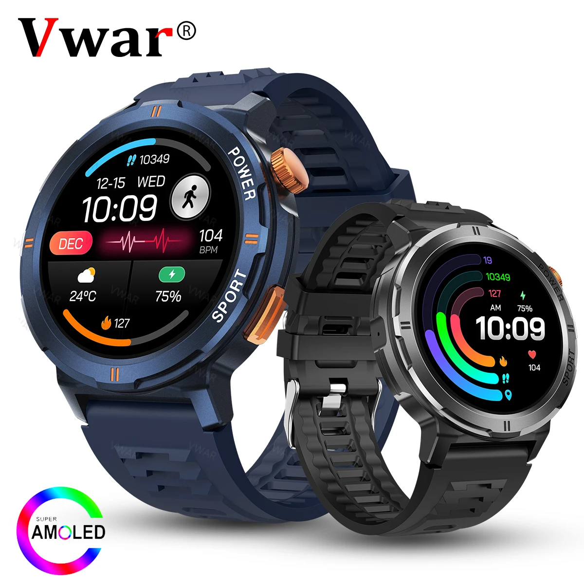 Orologio Intelligente Militare Durevole T3 Pro Per Android Ios Sports Ftiness Tracker Display Amoled Bluetooth Call Ip68 Smartwatch