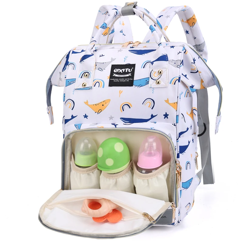 

Mommy Bag New High-capacity Oxford Cloth Shoulder Dry Wet separation Baby Backpack Waterproof Baby Stroller Hanging Bag