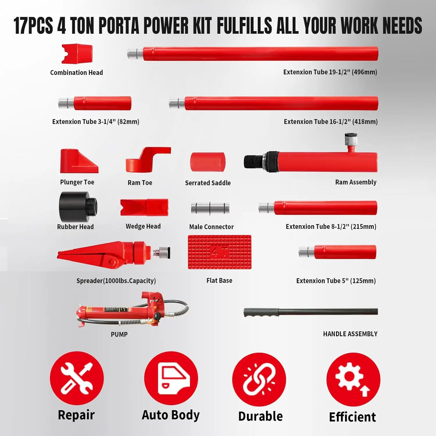 BIG RED 20 Ton Air Hydraulic Bottle Jack My Store