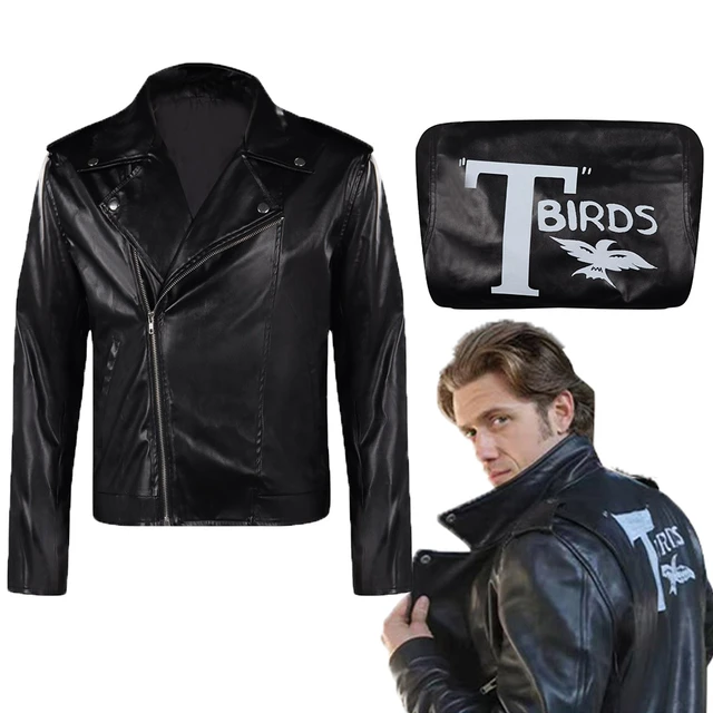 Disfraz de Cosplay de Grease Danny para hombre, chaqueta de t