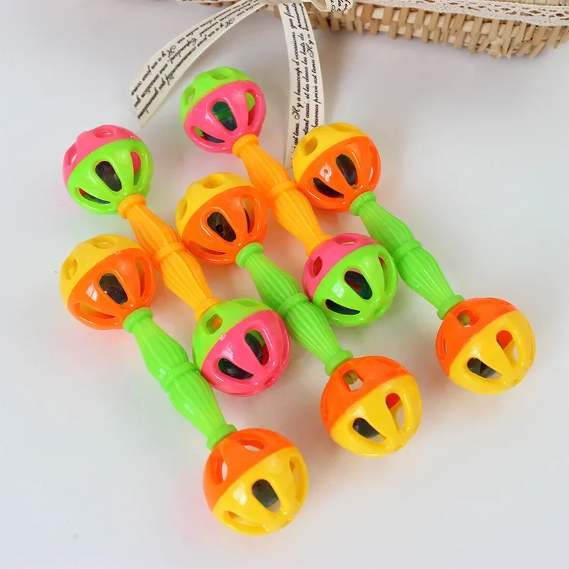 Parrot Toy Creative Rattle Bite Resistant Bird Bite Double-head Bell Ball Training Toys Small Hand Bell parrot toy,bird toy