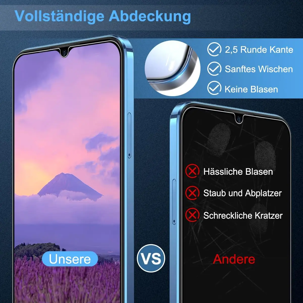 Premium 3-Pack Tempered Glass Screen Protector Set