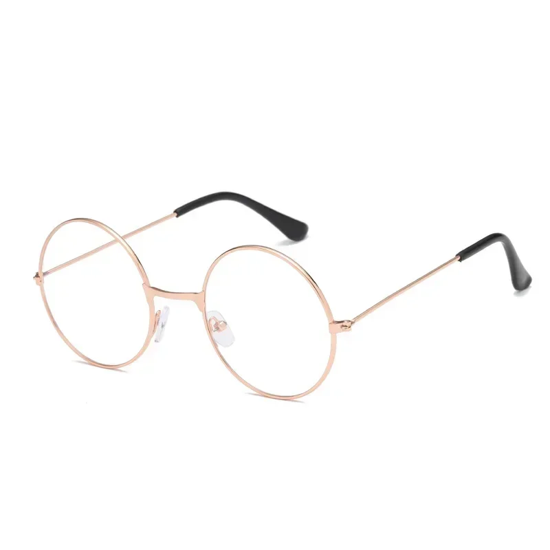 Cosplay Anime Glasses Cosplay Accessories Anime Frame Round Metal Flat Retro Art Glasses Adult Boy Clothing Props Gifts