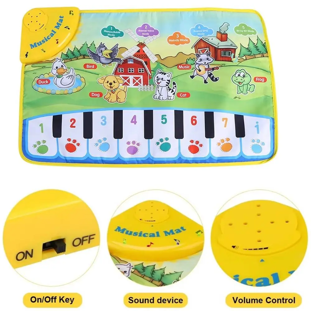 Early Education Musical Piano Mat Learning Music Multifunctional Floor Keyboard Dance Mat Electronic Organ Light