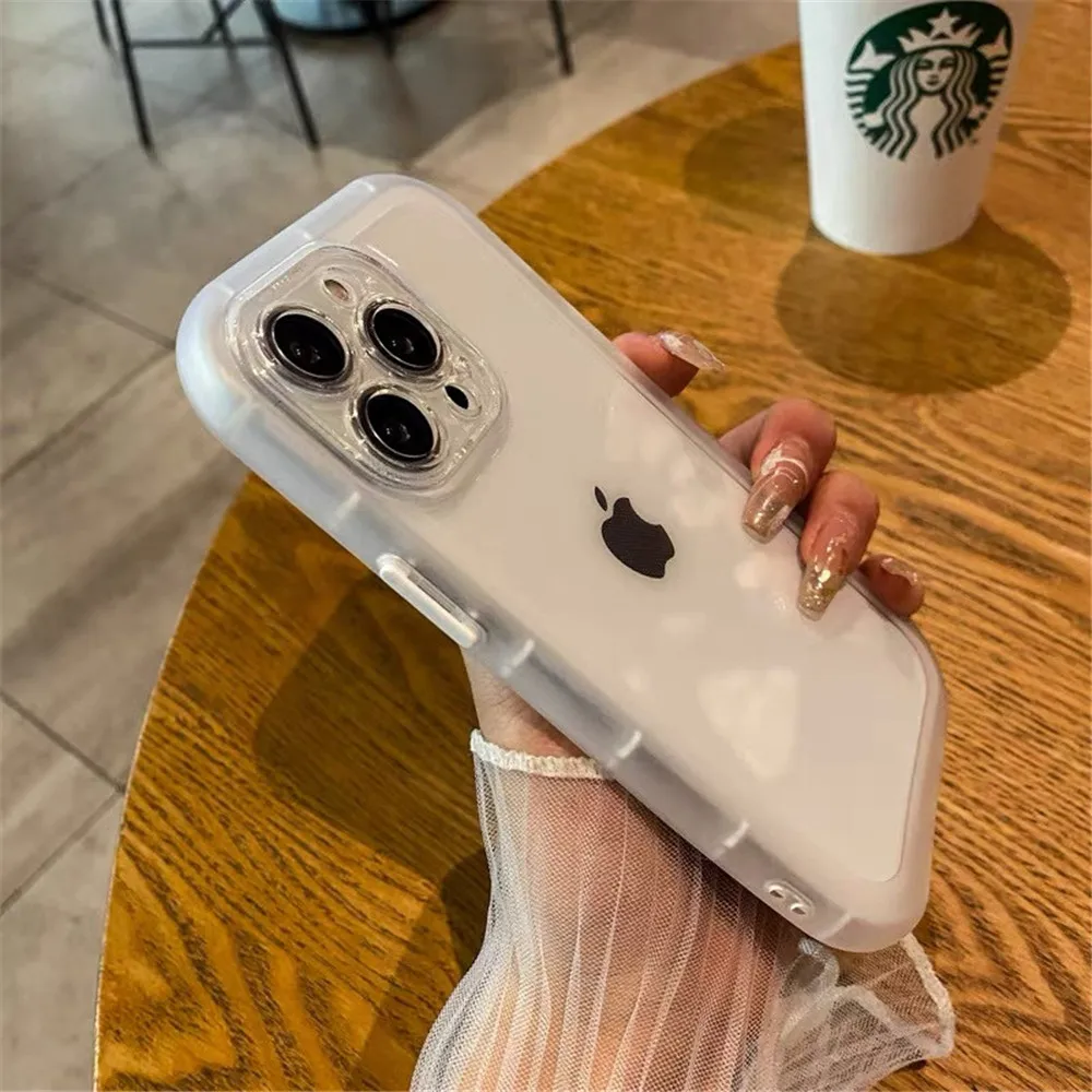 Shockproof Silicone Bumper Clear Phone Case - Soft Transparent Protective Cover
