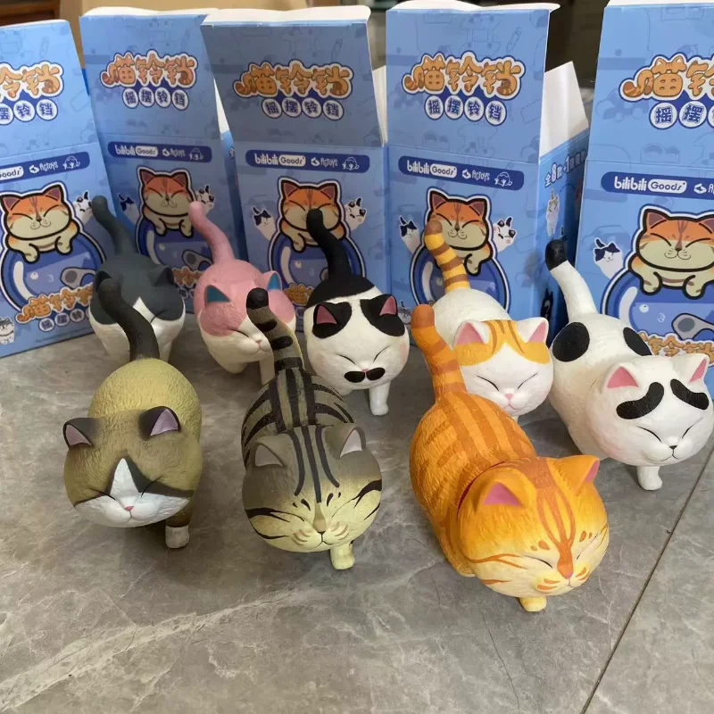 Cat Bell Series Ex Gashapon Action Figure Cute Model Decoration Ornament Blind Box Toys