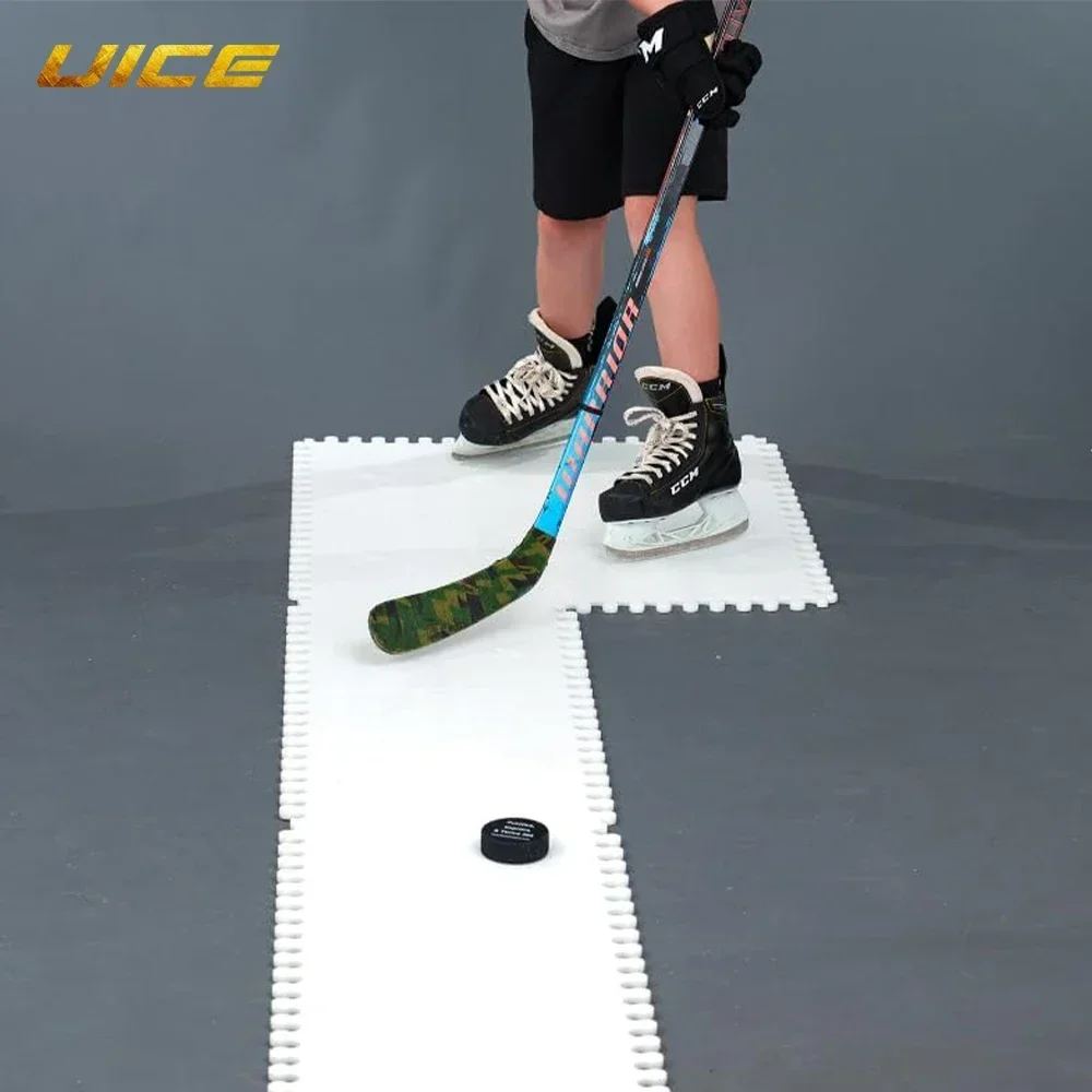 10pcs Ice Hockey Shooting Pad Spliceable Hockey Training Board Roller Skating Ball Practice Ice Floor Shooting Mat Hockey Board