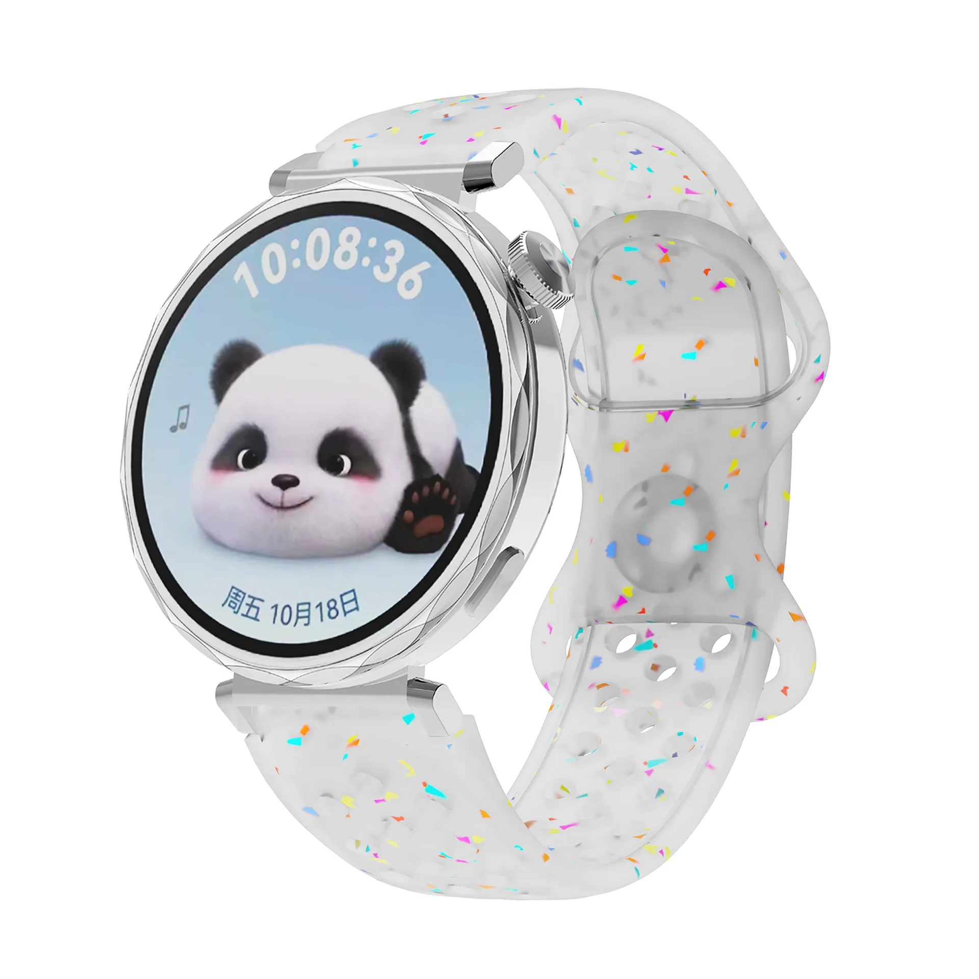Women's 18mm Sport Silicone Breathe Strap Bracelet - Elegant Wristband