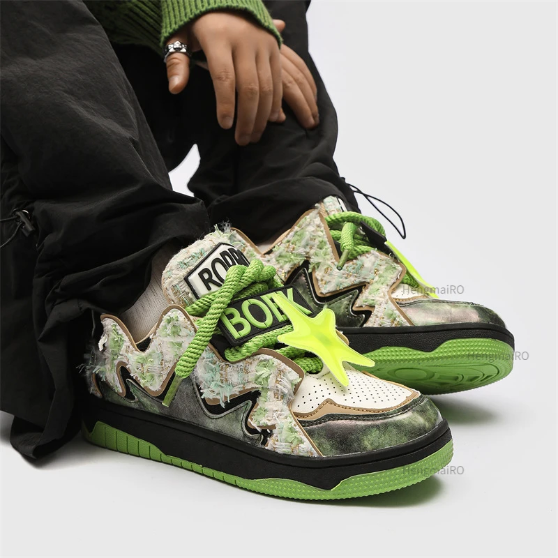 Women Shoes for Men Tennis Retro Broken Style Y2K Punk