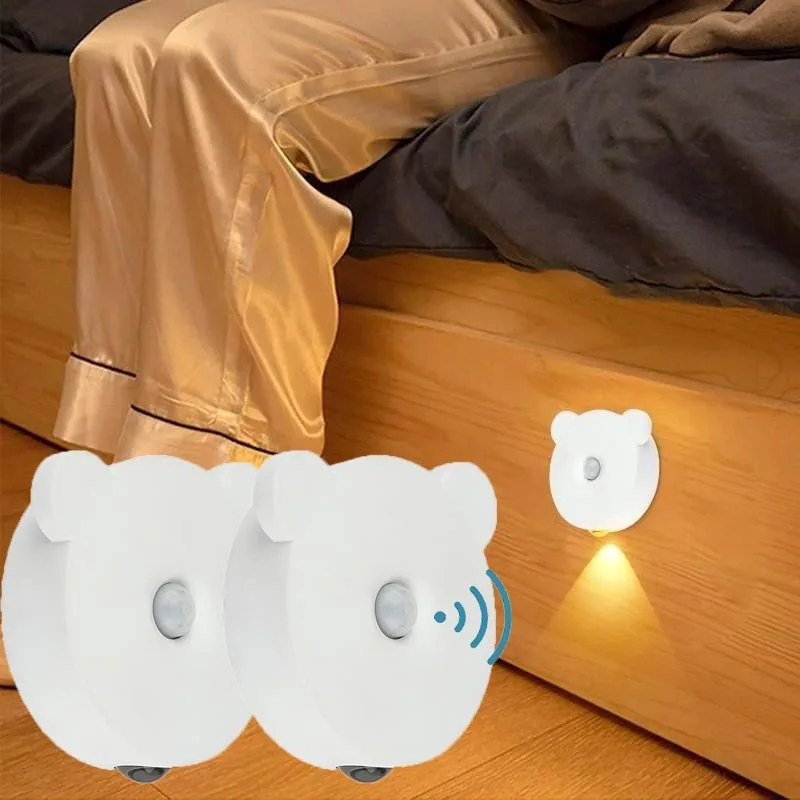 

PIR Motion Sensor LED Night Light USB Rechargeable Night Lamp For Kitchen Cabinet Wardrobe Lamps Staircase Wall Wireless Lights