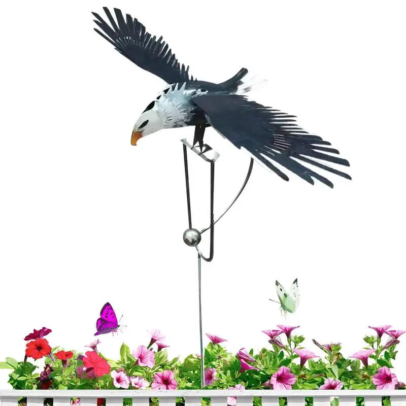 

Eagle Windmill Sculptures Metal Bald Eagle Yard Art Outdoor Statue Sculpture Stake Ornaments For Outdoor Yard Lawn Garden