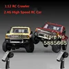 1/12 Simulation Electric Remote Control Pickup Truck 2.4G LED Lighing All Terrain Off Road High Speed 4WD Vehicle RC Car Boy Toy 5