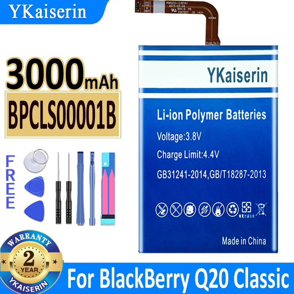 Batteria Ykaiserin Per Blackberry Passport 4G Q30 Sqw100-1 Sqw100-3 Winderderwood/Q20 Classic Sqc100-1 Sqc100-3/Q10 Q10 Lte Sqn100-1