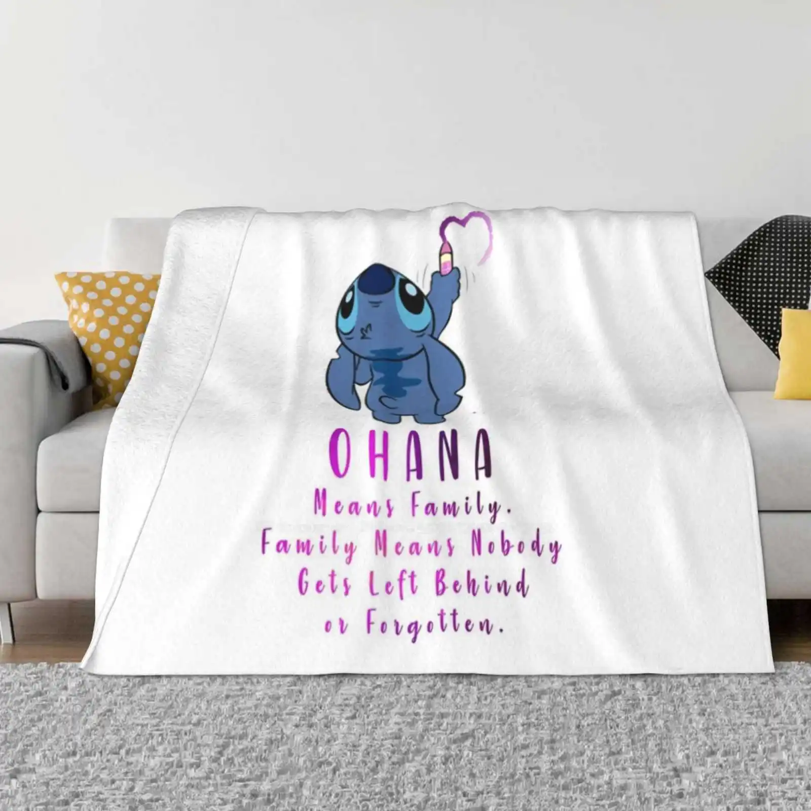 

Lilo And Ohana All Sizes Soft Cover Blanket Home Decor Bedding Lilo Ohana Means Family Nobody Gets Behind Forgotten Left Series