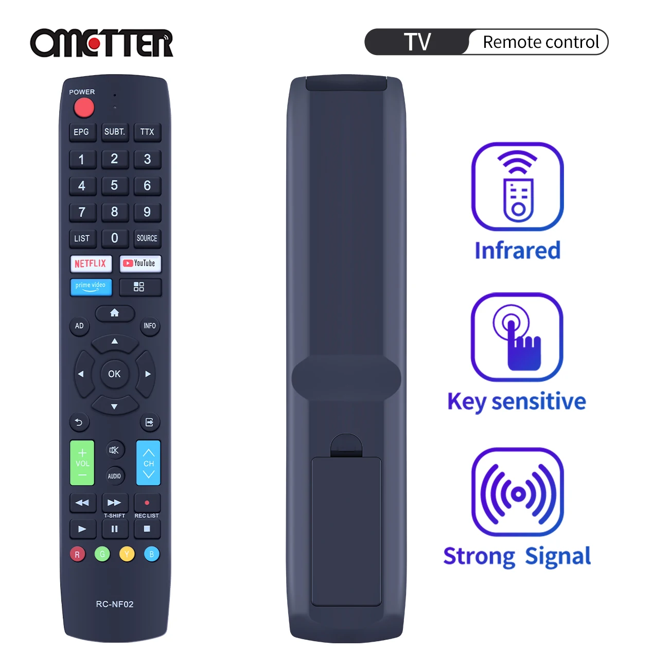 

RC-NF02 для Aconatic Smart TV Remote Control (Netflix TV) Series.534