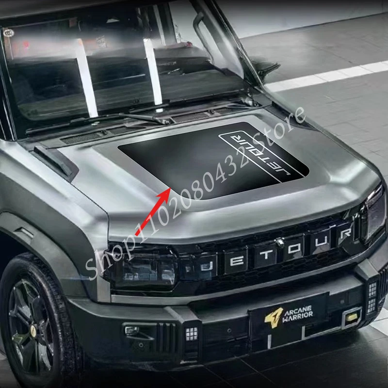 Car Hood Sticker Pull Pattern Suitable for Chery JETOUR Traveler T2 2023 2024 Off-road Vehicle Hood Sticker Car Exterior Parts